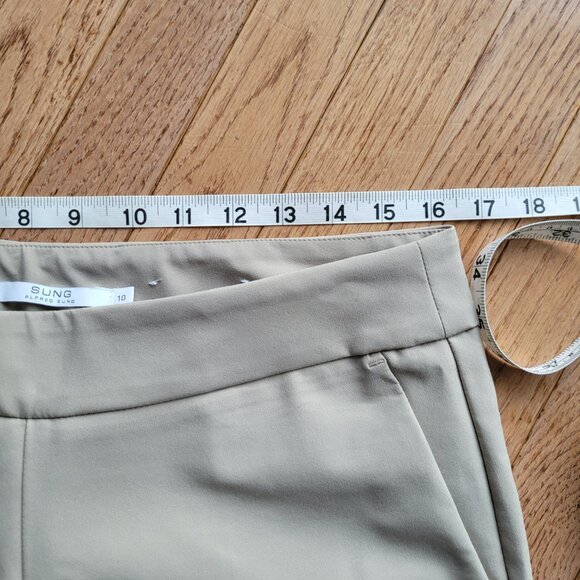 Alfred Sung Crop Stretch Pant Pull On Dress Pant Size 10 - Picture 9 of 11